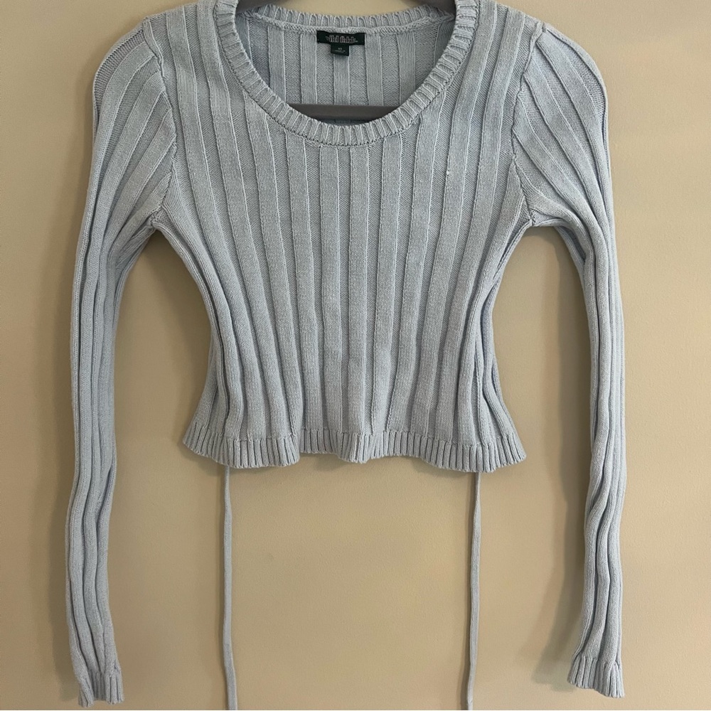 Sexy backless/tie back sweater